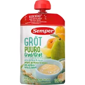 Gröt med päron & aprikos Från 6m 120g Semper