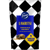 Lakritsi Choco & Liquorice Tyrkisk Peber 135g Fazer