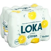 Vatten Kolsyrad Citron 33cl 12-p Loka