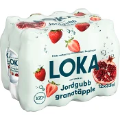 Vatten Kolsyrat Jordgubb Granatäpple 33cl 12-p Loka