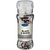 Black & white Tellicherry Peppar & bergsalt Kvarn 110g Santa Maria