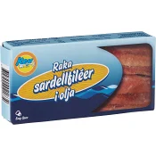 Raka sardellfiléer i olja 53g Key