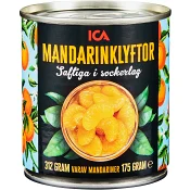 Mandarinklyftor i sockerlag 312g ICA