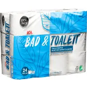 Toalettpapper 24-p Miljömärkt ICA