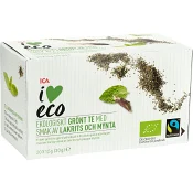 Grönt te Lakrits & mynta Ekologiskt 20-p ICA I love eco