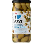 Gröna Oliver med kärnor Ekologisk 360g ICA I love eco