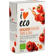 Pastasås tomat chili Ekologisk 390g ICA I love eco