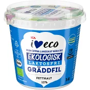Gräddfil 12% Laktosfri 3dl KRAV ICA I love eco