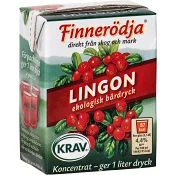 Lingondryck Koncentrat Ekologisk 2dl KRAV Finnerödja