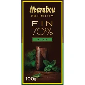 Chokladkaka Premium 70% Cocoa Mint 100g Marabou
