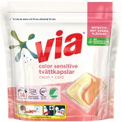 Tvättkapslar Color Sensitive Parfymfri 14-p Via