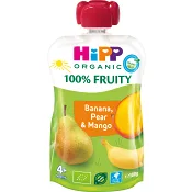 Smoothie Hippis Banan & päron 4mån Ekologisk 100g HiPP