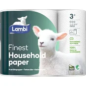 Hushållspapper Finest 3-p Lambi
