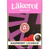 Halstabletter Raspberry Licorice Sockerfri 75g Läkerol