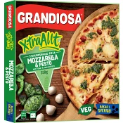 Pizza Stenugnsbakad X-tra Allt Mozzarella & Pesto 350g Grandiosa