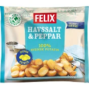Potatishalvor Havssalt & Peppar Fryst 600g Felix