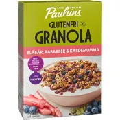 Granola blåbär & rabarber Glutenfri 350g Pauluns