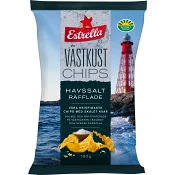 Västkustchips Havssalt Räfflade 180g Estrella