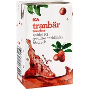 Tranbärsdryck Koncentrat 25cl ICA