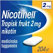 Nicotinell Tropisk frukt Medicinskt tuggummi 2mg 204-p
