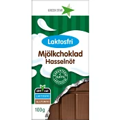 Mjölkchoklad Hasselnöt Laktosfri 100g Greenstar