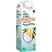 Lättyoghurt Kokos & Vanilj Mindre Socker 1l ICA