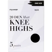 Knästrumpa Matt 20 den Soft Svart One size 5-p Mywear