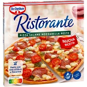 Pizza Ristorante Salame Mozzarella Pesto Fryst 360g Dr. Oetker