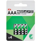Batteri AAA LR03 4-p ICA