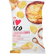 Chips Lättsaltade 175g KRAV ICA I love eco