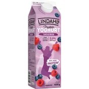 Yoghurt Skogsbär Laktosfri 2% 1000g Lindahls