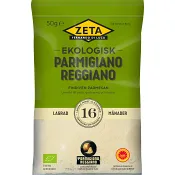 Parmigiano Reggiano riven 16 mån Ekologisk 50g Zeta