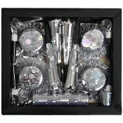 Partybox 4 pers silver Festive