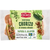 Chorizo paprika jalapeno vegetarisk 220g Scan