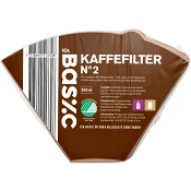 Kaffefilter Nummer 2, 200p ICA Basic