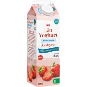 Lättyoghurt Jordgubb slät 0,5% 1000g ICA