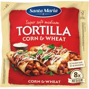 Tortilla Corn Wheat Medium 8-p 336g Santa Maria