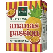 Fruktdryck Ananas & passionsfrukt Koncentrat 200ml Kiviks Musteri