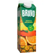 Ananas & apelsinjuice Miljömärkt 1l Bravo