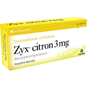 Zyx Citron Sugtablett 3mg 20-p