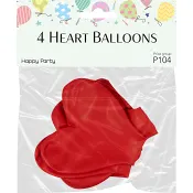 Ballong hjärtan 4-p Happy Party