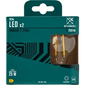 LED Miniglob E14 25W 2-pack ICA