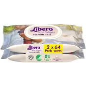 Våtservett Duo 2x64 Libero