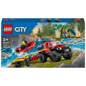 LEGO City 4x4 Brandbil med räddningsbåt 60412