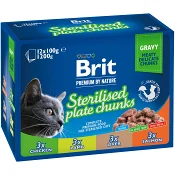 Kattmat Multipack bitar i sås Steril 1200 Gram Brit Premium