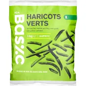 Haricots verts Fryst 1000g ICA Basic