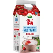 Yoghurt Mild Jordgubb 1,5% lättsockrad 1500g Arla Ko®