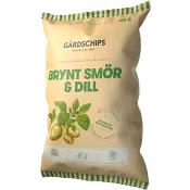 Potatischips Brynt Smör & Dill 150g Gårdschips