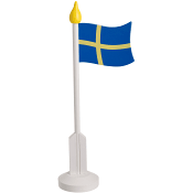 Svensk flagga med fot