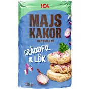 Majskakor gräddfil & lök 125 g ICA